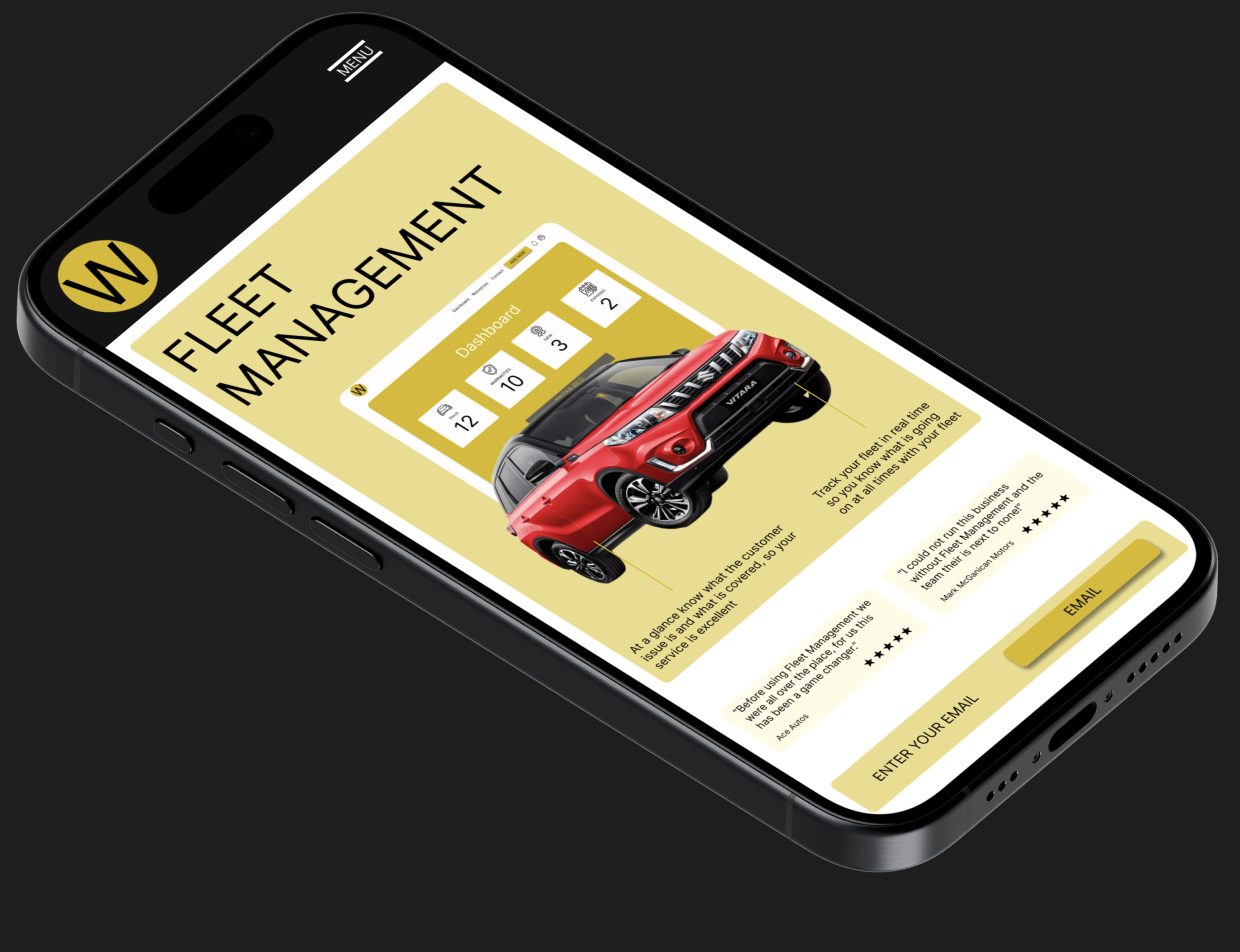 Mobile-first website design shown on a phone
